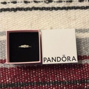 Pandora Silver Ring with Sparkling Stones